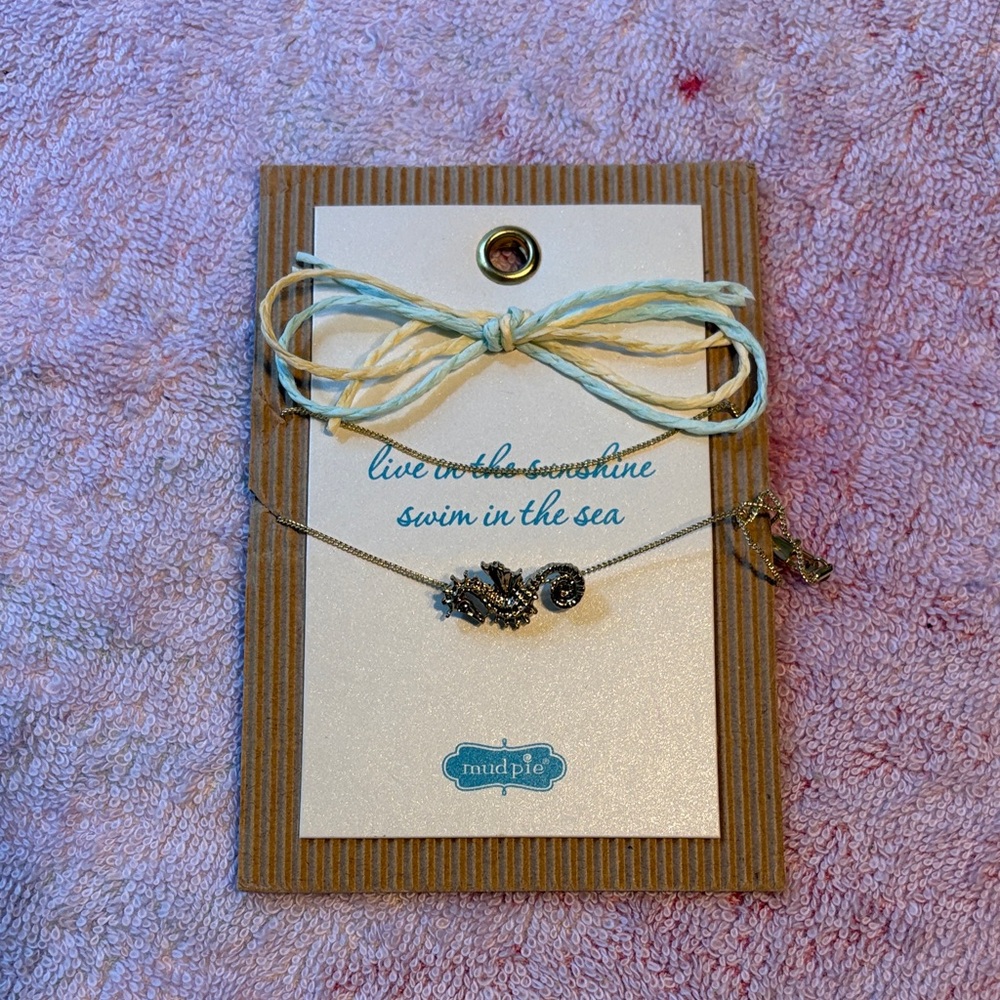 Mud Pie Gold Tone Seahorse Bracelet